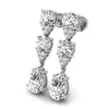 Pear Drop Diamond Moissanite Earrings for Women