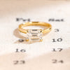 1.0-3.0 CT Emerald  CVD Diamond Solitaire Engagement Ring
