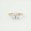 2.5 Ct Square Oval Solitaire Moissanite East West Diamond Engagement Ring
