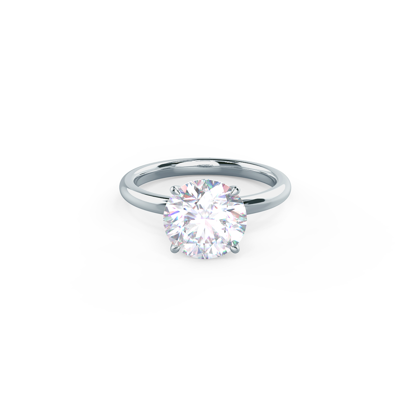 2.25ct Round Brilliant Cut Moissanite Solitaire Engagement Ring