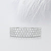 Round Cut Moissanite Four Row Diamond Wedding Band
