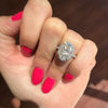 1.91CT Oval Cut Moissanite Halo Engagement Ring