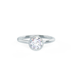 1.5ct Round Cut Moissanite Bezel Solitaire Engagement Ring