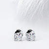 1.0CT Round Cut Moissanite Diamond Stud Earrings in White Gold