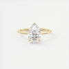2.2 Ct Solitaire Pear Cut Moissanite Diamond Engagement Ring