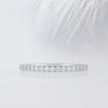 1.50mm Round Cut Moissanite Half Eternity Diamond Wedding Band