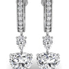 Heart, Pear & Round Cut Diamond Hoops Earrings for Women