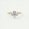 2.0 Ct  Round Cut Pave Moissanite  Diamond Engagement Ring