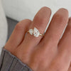 1.80 TCW Pear E/VVS2 CVD Diamond Two Stones Engagement Ring