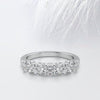 Round Cut Moissanite Five Stone Diamond Wedding Band for Her