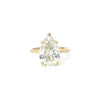 1.50 CT -4.24 CT Pear CVD Diamond solitaire Engagement Ring