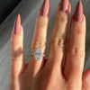 1.50-3.50 CT Oval CVD Diamond Halo Pave Setting Engagement Ring