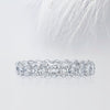 Oval Moissanite Full Eternity Diamond Wedding Band in White Gold