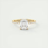 2.0 Ct Emerald Pavé Moissanite Diamond Engagement Ring