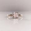 2.50CT Cushion Moissanite Solitaire Engagement Ring With Hidden Halo Setting