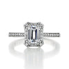 1.60CT Emerald Cut Double Prong Setting Moissanite Engagement Ring