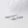 1.70mm Round Cut Moissanite Open Diamond Wrap Wedding Band