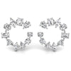 All Shaped Diamond Circle Moissanite Earrings for Her