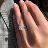 2.75CT Cushion Cut Moissanite Halo Diamond Engagement Ring