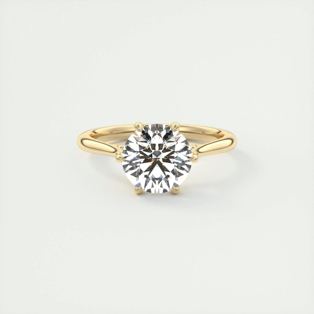 1.8 Ct Round Solitaire Moissanite Diamond Engagement Ring