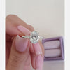 2.0ct Oval Cut Moissanite 3 Stone Diamond Engagement Ring