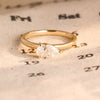 1.0-3.0 CT Pear CVD Diamond Solitaire Engagement Ring