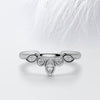 Marquise & Round Cut Moissanite Curved Diamond Wedding Band