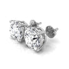 Round Cut Diamond Moissanite Stud Earrings for Her