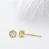 0.30ct Round Cut Bezel Set Moissanite Diamond Earrings