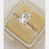2.0CT Radiant Cut Moissanite Solitaire Diamond Engagement Ring