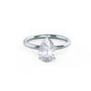 2.0ct Pear Cut Moissanite Solitaire Engagement Ring