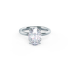 1.75ct Oval Cut Solitaire Moissanite Engagement Ring
