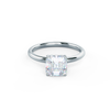 2.0ct Asscher Cut Moissanite Solitaire Engagement Ring