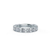 2.25ctw Emerald Cut & Round Moissanite 3/4Eternity Wedding Band
