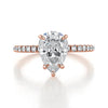 1.93CT Pear Cut Moissanite Hidden Halo Engagement Ring