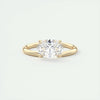 2.0 Ct Oval East West Cantilever Solitaire Moissanite Engagement Ring