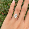 1.0 CT-3.0 CT Oval CVD Diamond Solitaire Engagement Ring