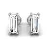 Baguette Cut Moissanite Diamond Stud Earrings for Her