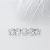 Bezel Set Pear Cut Moissanite Eternity Diamond Wedding Band