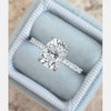 1.70ct Cushion Cut Moissanite Hidden Halo Engagement Ring