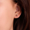 0.30CT Baguette Garnet Diamond January Birthstone Earrings