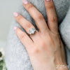 2.25CT Oval Cut Moissanite 3 Stones Engagement Ring