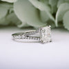 2.50CT Radiant Cut Moissanite Trellis Split Shank Diamond Engagement Ring