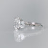 2.25CT Oval Cut Moissanite 3 Stones Engagement Ring