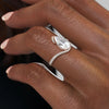 1.0 - 3.0 CT Pear Cut CVD Diamond Bypass Setting Engagement Ring