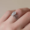 2.0 - 4.0 CT Oval  Cut CVD Diamond twig Engagement Ring