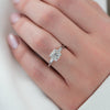 2.0 -4.0 CT Shape Princess Three Stone Style Engagement Ring