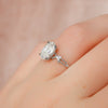 2.0 -4.0 CT Oval Cut CVD Diamond Twig Setting Engagement Ring