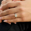 2.0 -4.0 CT Shape Princess vintage Setting Engagement Ring