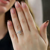 1.50 - 3.50 CT Emerald Cut CVD Diamond Hidden Halo & Pave  Engagement Ring